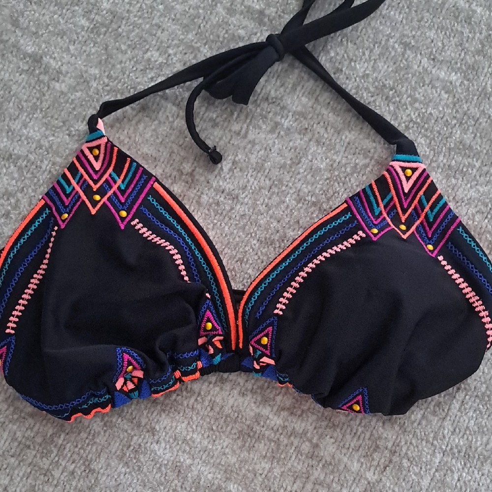 Target Pink and Black Sporty Bikini